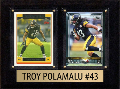 Troy Polamalu Score Donruss 2025 2024  2 Card 6" x 8" Plaque Pittsburgh Steelers