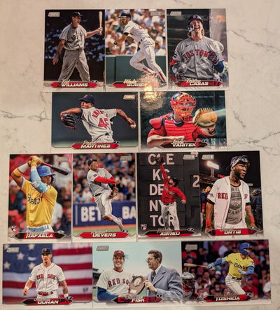 2024 Topps Stadium Club Team Set (12) Boston Red Sox David Ortiz Fisk Pedro