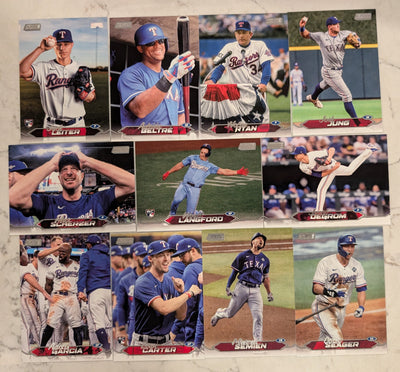 2024 Topps Stadium Club Team Set (11) Texas Rangers Wyatt Langford RC Nolan Ryan