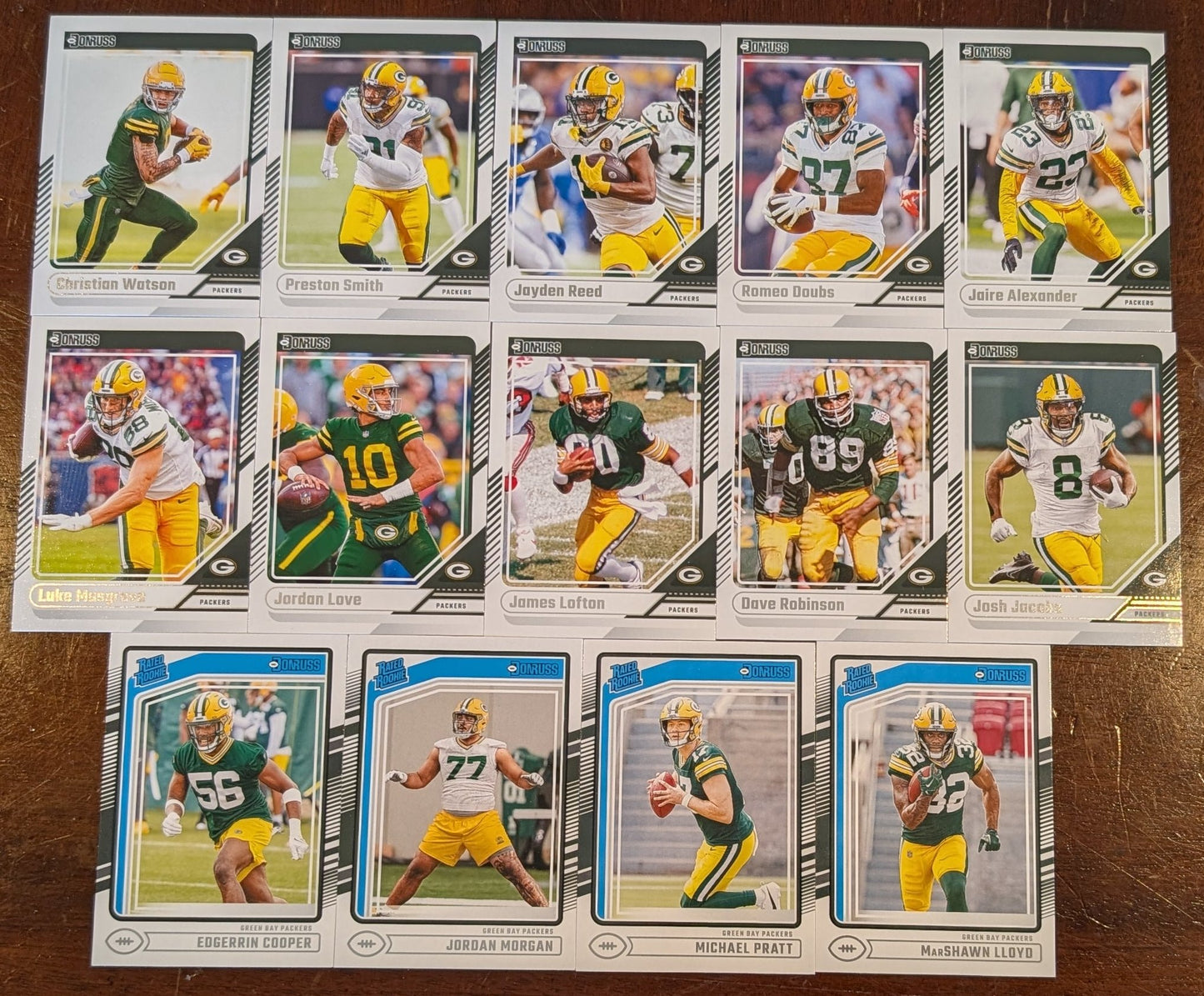 2024 Donruss Green Bay Packers NFL Team Set Jordan Love