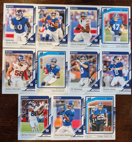 2024 Donruss New York Giants NFL Team Set Malik Nabers RC 383