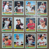 2025 Topps Heritage Team Set (12) Baltimore Orioles Holliday Gunnar Henderson Coby Mayo RC