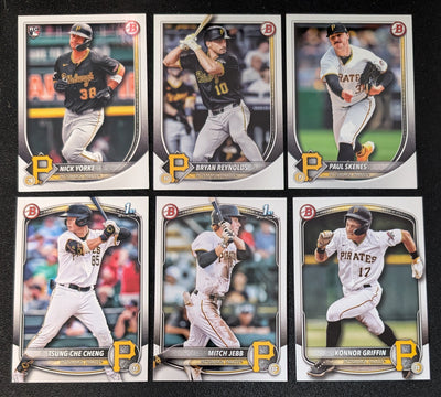 2025 BOWMAN Paper Prospects Team Set BP Pittsburgh Pirates Paul Skenes Konnor Griffin Tseng