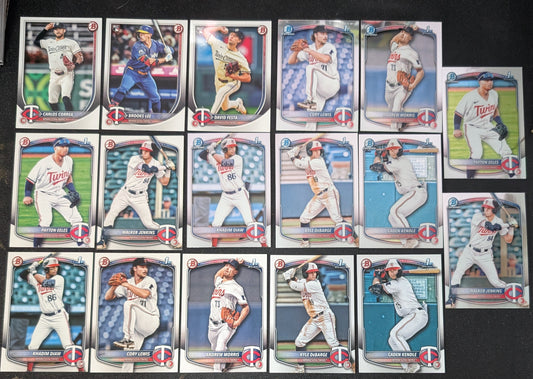 2025 BOWMAN Chrome + Paper Prospects Team Set BCP Minnesota Twins Walker Jenkins Khadim Diaw