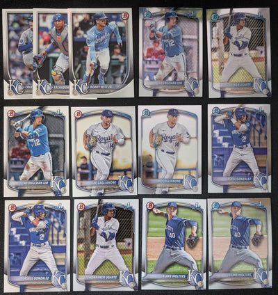 2025 BOWMAN Chrome + Paper Prospects Team Set BCP KC royals Jac Caglianone Bobby Witt Jr