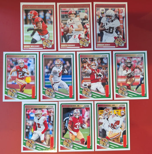 2025 SCORE NFL San Francisco 49ers Team Set Brock Purdy CMAC  George Kittle