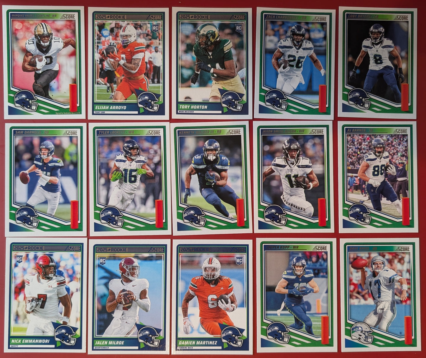 2025 Topps Seattle Mariners SCORE Seahawks NFL MLB Team Set Bundle - 27 Total Cards - Kupp Julio Rodriguez