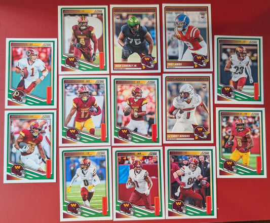 2025 SCORE NFL Washington Commanders Team Set Jayden Daniels Terry McLaurin