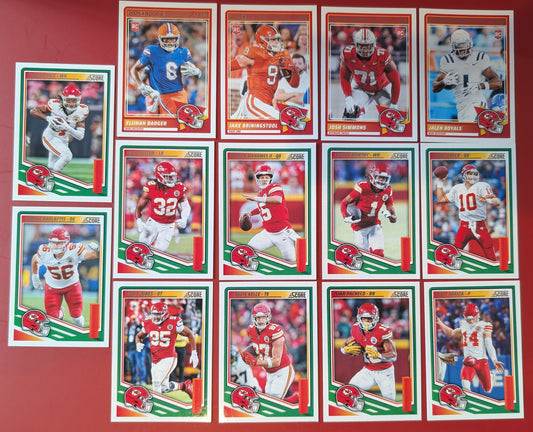 2025 SCORE NFL Kansas City Chiefs Team Set Mahomes Kelce Worthy