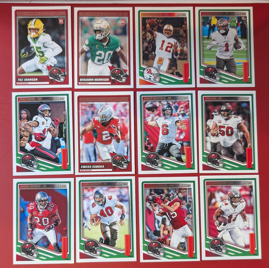 2025 SCORE NFL Tampa Bay Buccaneers Team Set Emeka Egbuka RC Baker Mayfield