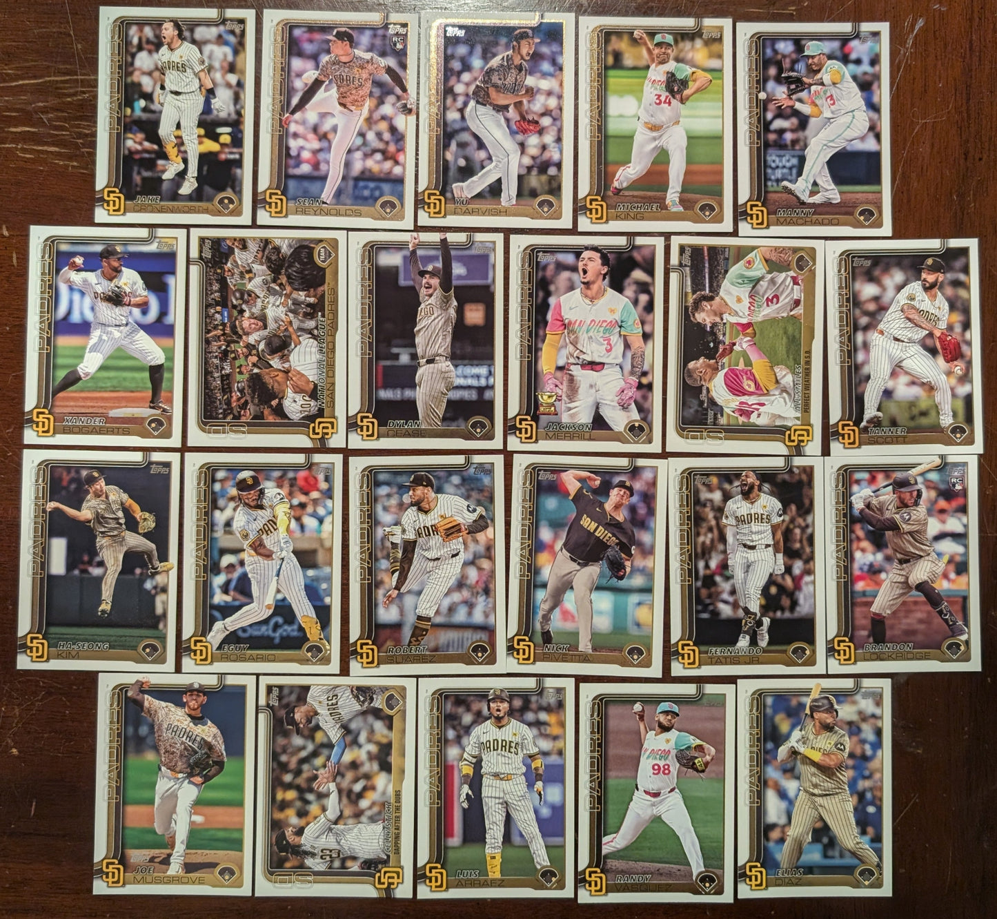 2025 Topps Series 1 + 2 Baseball Team Set 22 Cards San Diego Padres Jackson Merrill Tatis