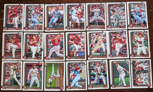 2025 Topps Series 1 + 2 Baseball Team Set 21 Cards St Louis Cardinals Masyn Winn Saggese RC