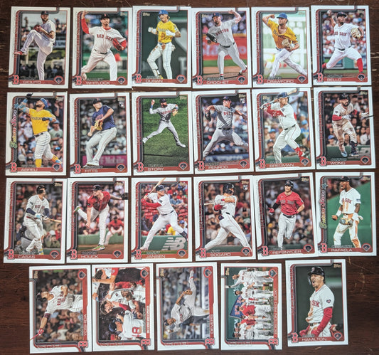2025 Topps Series 1 + Series 2 Baseball Team Set 23 Cards Boston Red Sox Bregman Crochet Casas