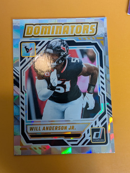 2025 DONRUSS Dominators Foil Will Anderson Jr Houston Texans