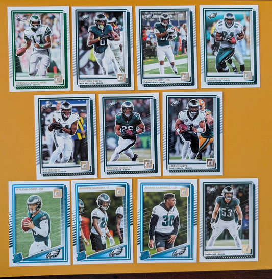 2025 Donruss NFL Factory Team Set  + 20 Card Pack Philadelphia Eagles Hurts Barkley