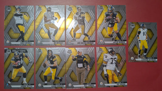 2025 Mosaic NFL Veteran Team Pack Set Pittsburgh Steelers TJ Watt Cowher Roethlisberger