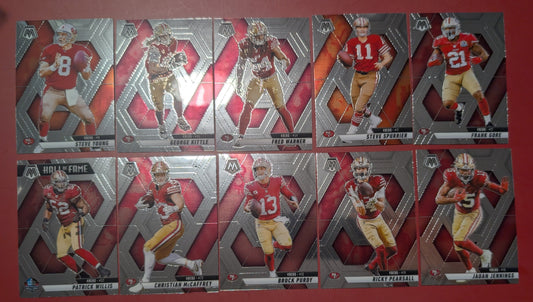 2025 Mosaic NFL Veteran Team Pack Set San Francisco 49ers Kittle Purdy McCaffrey