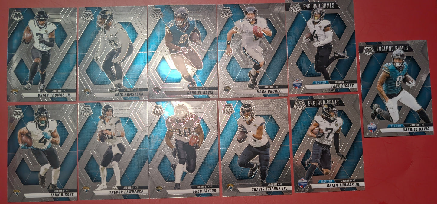 2025 Mosaic NFL Veteran Team Pack Set Jacksonville Jaguars Trevor Lawrence BTJ
