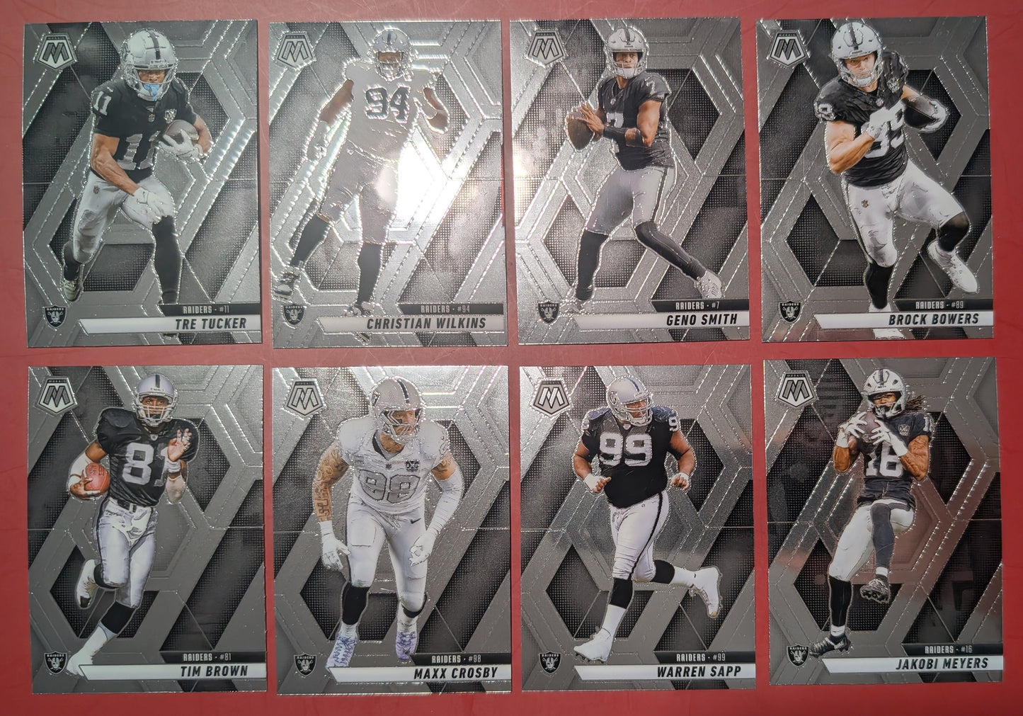 2025 Mosaic NFL Veteran Team Pack Set Las Vegas Raiders Maxx Crosby Bowers