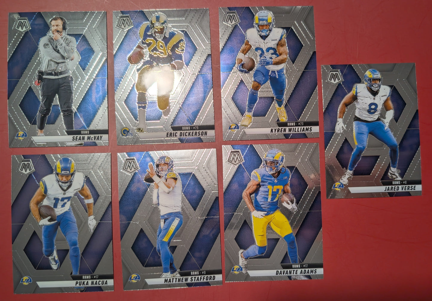 2025 Mosaic NFL Veteran Team Pack Set Los Angeles Rams Stafford Puka Nacua McVay