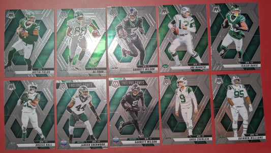 2025 Mosaic NFL Veteran Team Pack Set New York Jets Garrett Wilson Breece Hall Namath