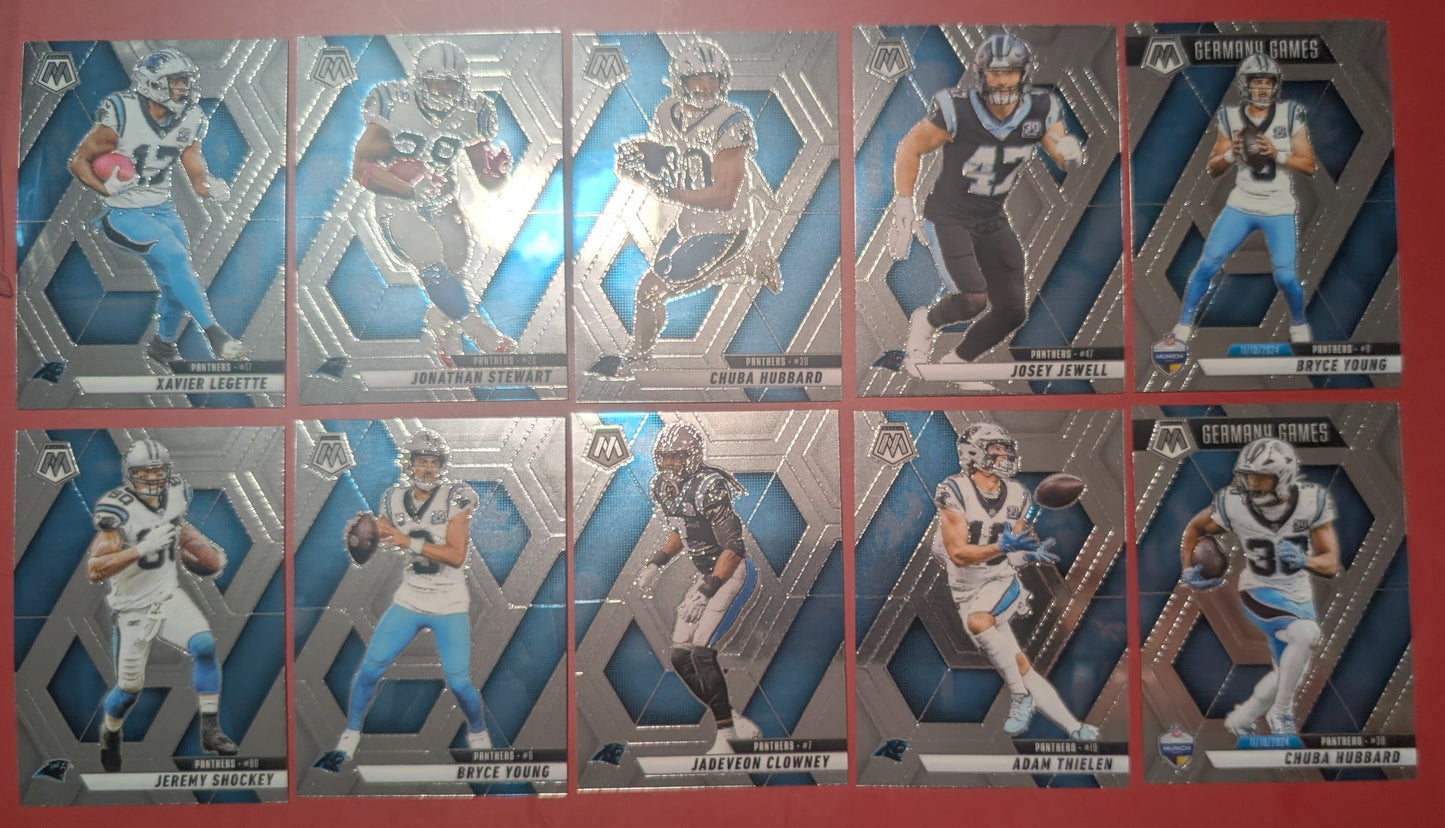 2025 Mosaic NFL Veteran Team Pack Set Carolina Panthers Bryce Young Chuba Hubbard