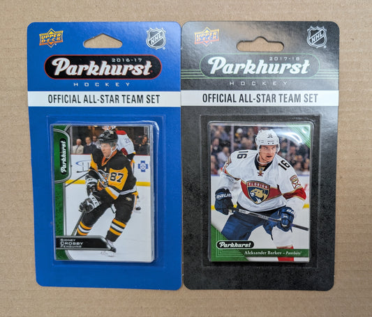 Factory Sealed 2 All Star Parkhurst Upper Deck Sets 2016-17 2017-18 Sidney Crosby McDavid Ovechkin