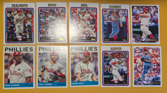 2025 Topps Archives Baseball Team Set 10 Cards Philadelphia Phillies Mick Abel RC Schmidt Harper