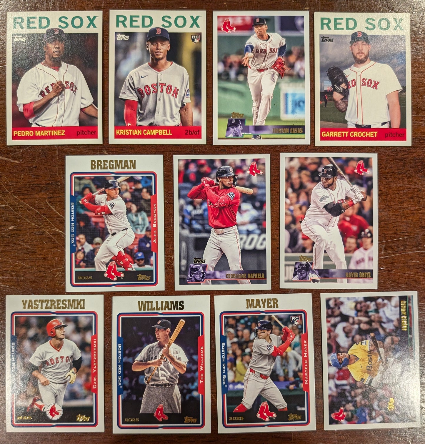2025 Topps Archives Baseball Team Set 11 Cards Boston Red Sox Marcelo Mayer Campbell