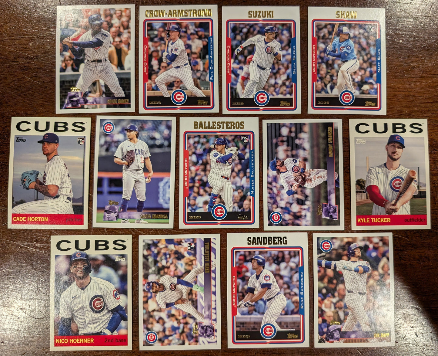 2025 Topps Archives Baseball Team Set 13 Cards Chicago Cubs Cade Horton Matt Shaw RC