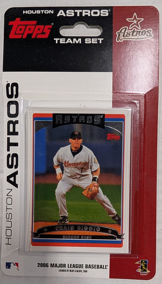 2006 Topps Houston Astros Factory Sealed Team Set Oswalt Pettite Bagwell Biggio