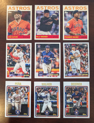 2025 Topps Archives Baseball Team Set 9 Cards Houston Astros Cam Smith RC
