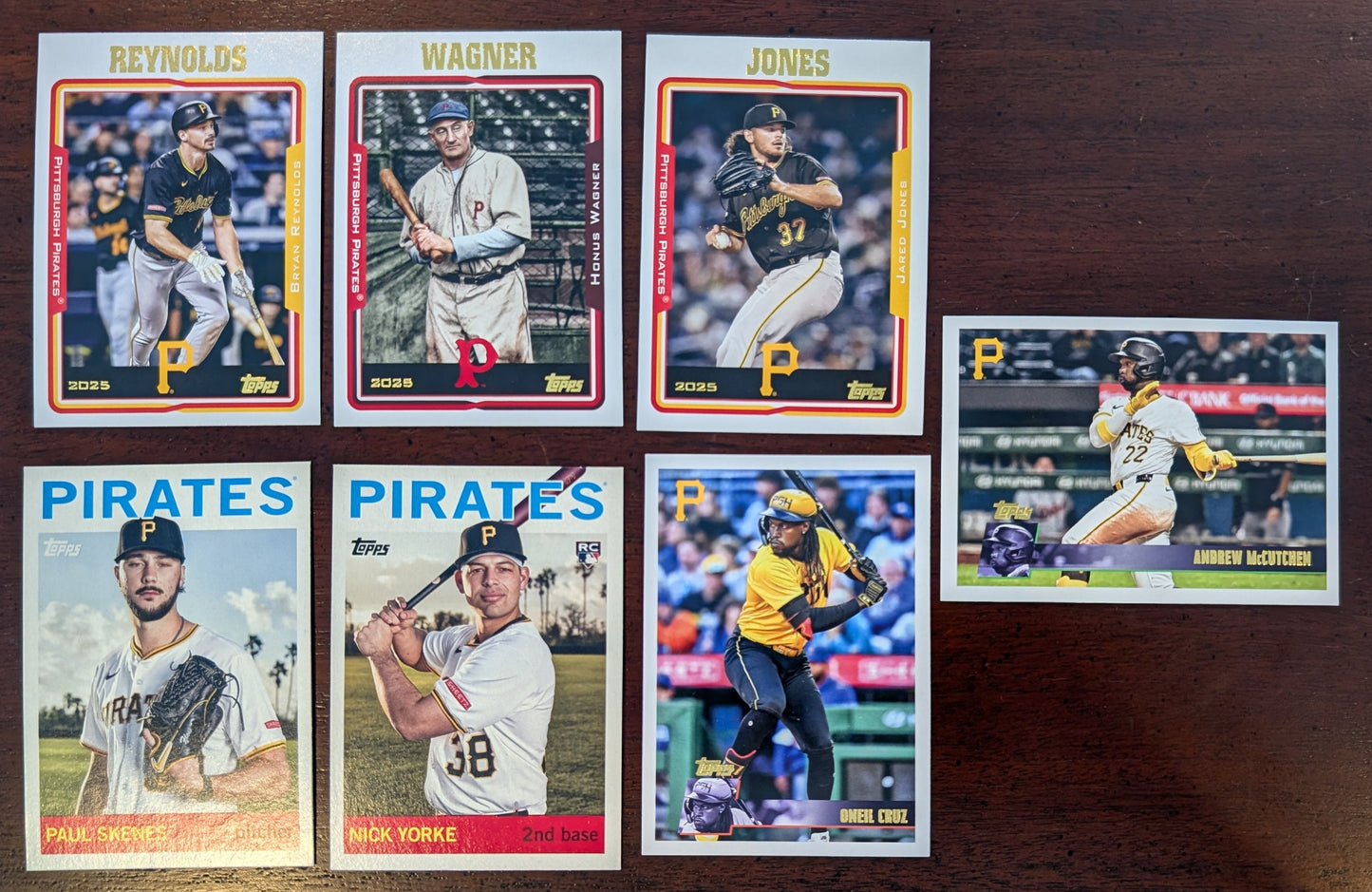 2025 Topps Archives Baseball Team Set 7 cards Pittsburgh Pirates Paul Skenes