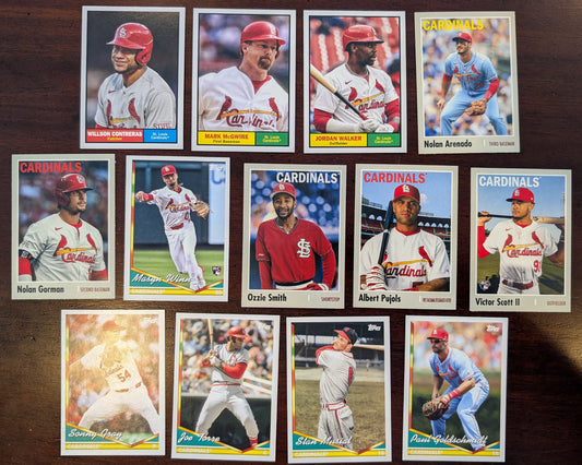 2024 Topps Archives Team Set  St Louis Cardinals Pujols Winn Gibson 1961 1970 1994