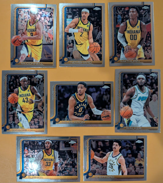 2025-2026 Topps Chrome NBA Basketball Card Veteran Pack Indiana Pacers Tyrese Haliburton