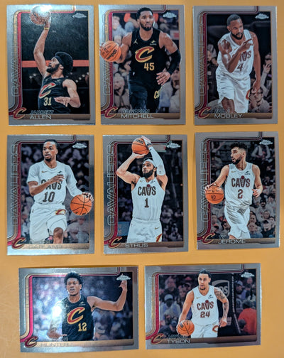 2025-2026 Topps Chrome NBA Basketball Card Veteran Pack Cleveland Cavaliers Donovan Mitchell