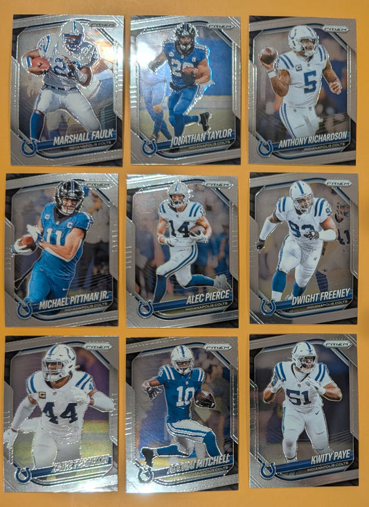 2025 Panini Prizm Team Pack Indianapolis Colts Jonathan Taylor Dwight Freeney Faulk