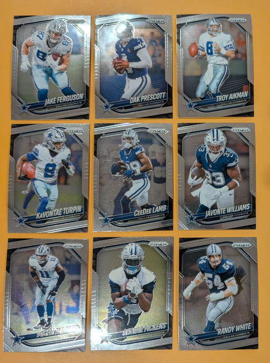 2025 Panini Prizm Team Pack Dallas Cowboys Dak Prescott CeeDee Lamb Troy Aikman