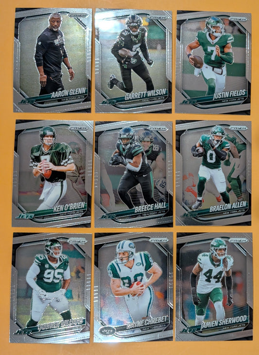 2025 Panini Prizm Team Pack New York Jets Breece Hall Garrett WIlson Aaron Glenn