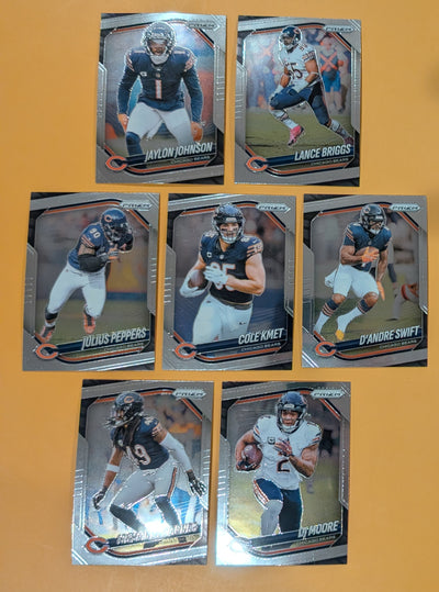 2025 Panini Prizm Team Pack Chicago Bears DJ Moore Cole Kmet Julius Peppers
