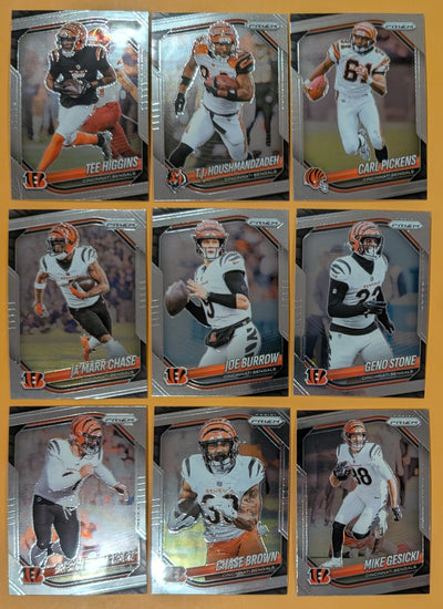 2025 Panini Prizm Team Pack Cincinnati Bengals Ja'Maar Chase Tee Higgins Joe Burrow