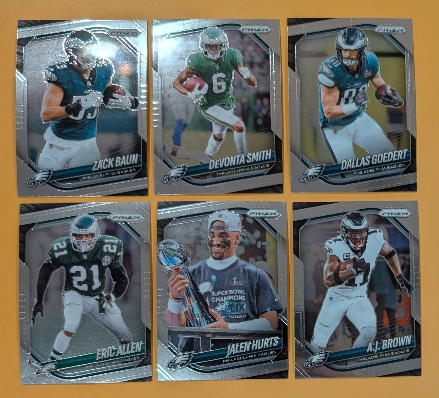 2025 Panini Prizm Team Pack Philadelphia Eagles Jalen Hurts AJ Brown