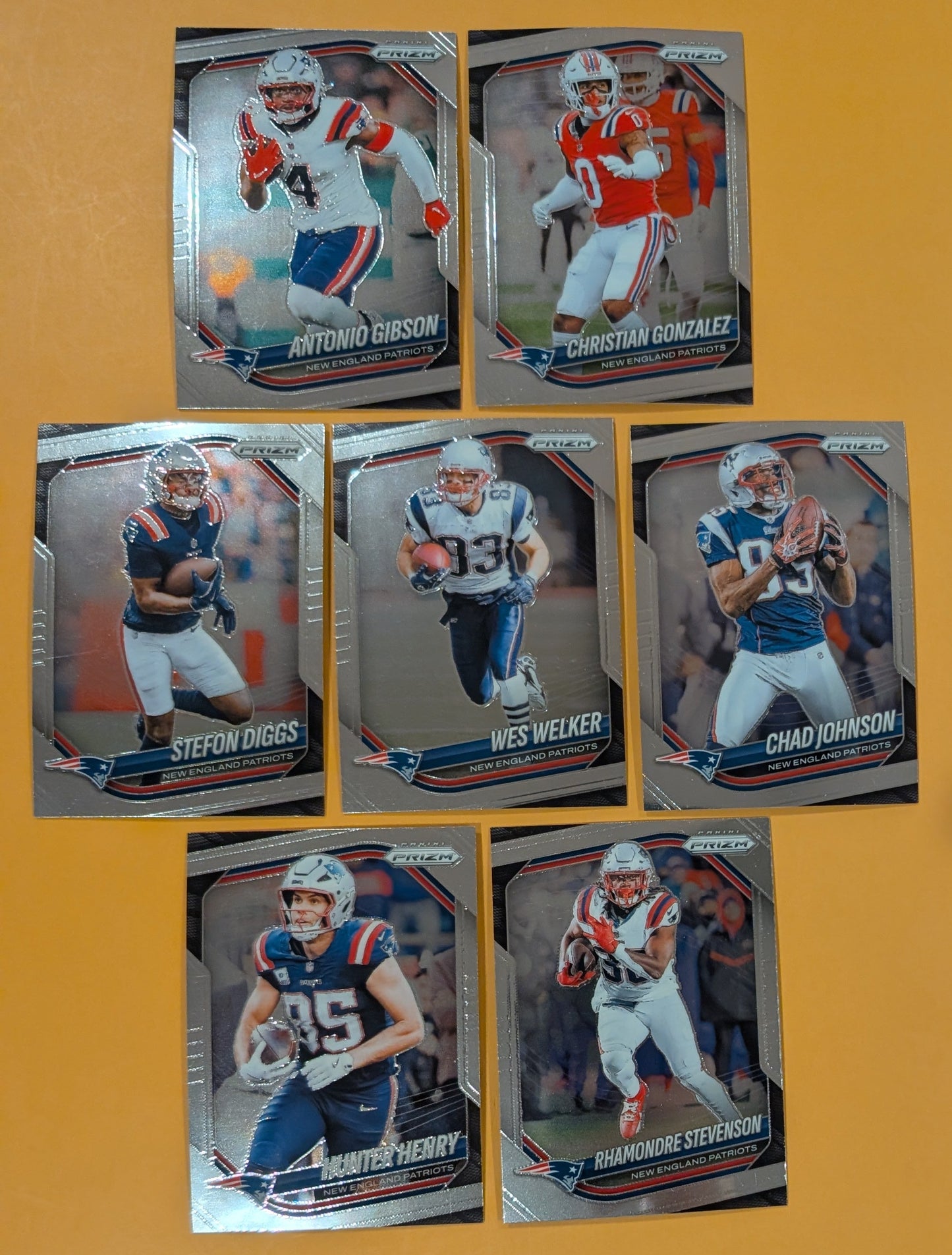 2025 Panini Prizm Team Pack New England Patriots Welker Stevenson Gonzalez