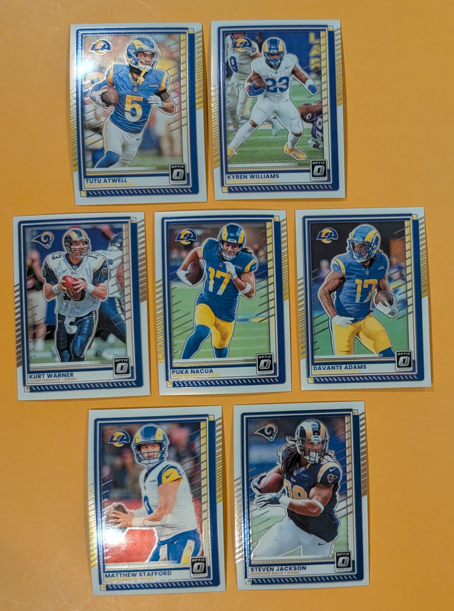 2025 Donruss Optic Team Pack LA Rams Matthew Stafford Puka Nacua Davante Adams