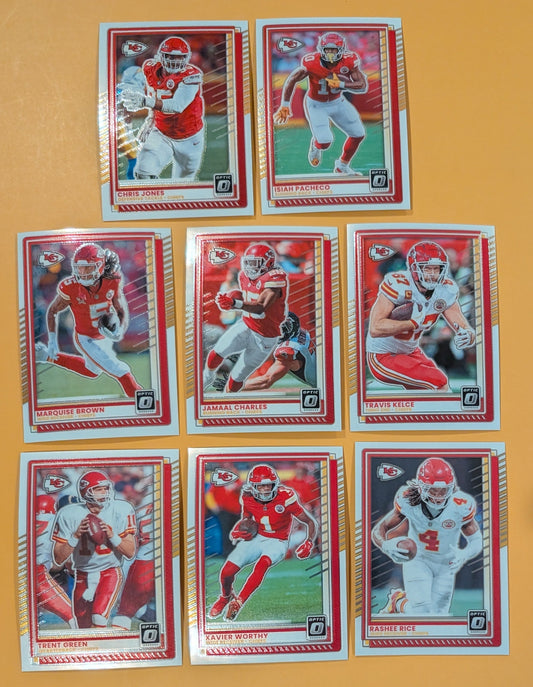 2025 Donruss Optic Team Pack Kansas City Chiefs Travis Kelce Chris Jones