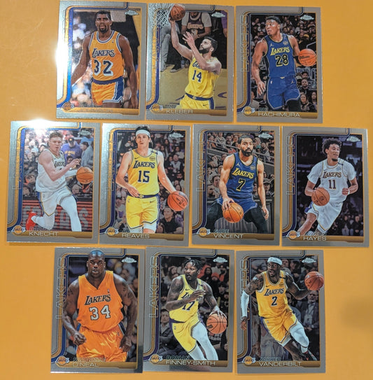 2025-2026 Topps Chrome NBA Basketball Card Veteran Pack LA Lakers Reaves Hachimura