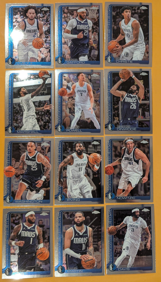 2025-2026 Topps Chrome NBA Basketball Card Veteran Pack Dallas Mavericks Nowitzki Irving