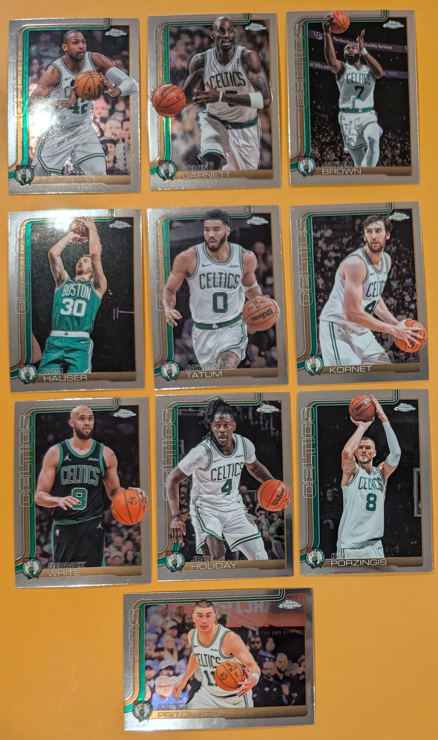 2025-2026 Topps Chrome NBA Basketball Card Veteran Pack Boston Celtics Tatum Brown