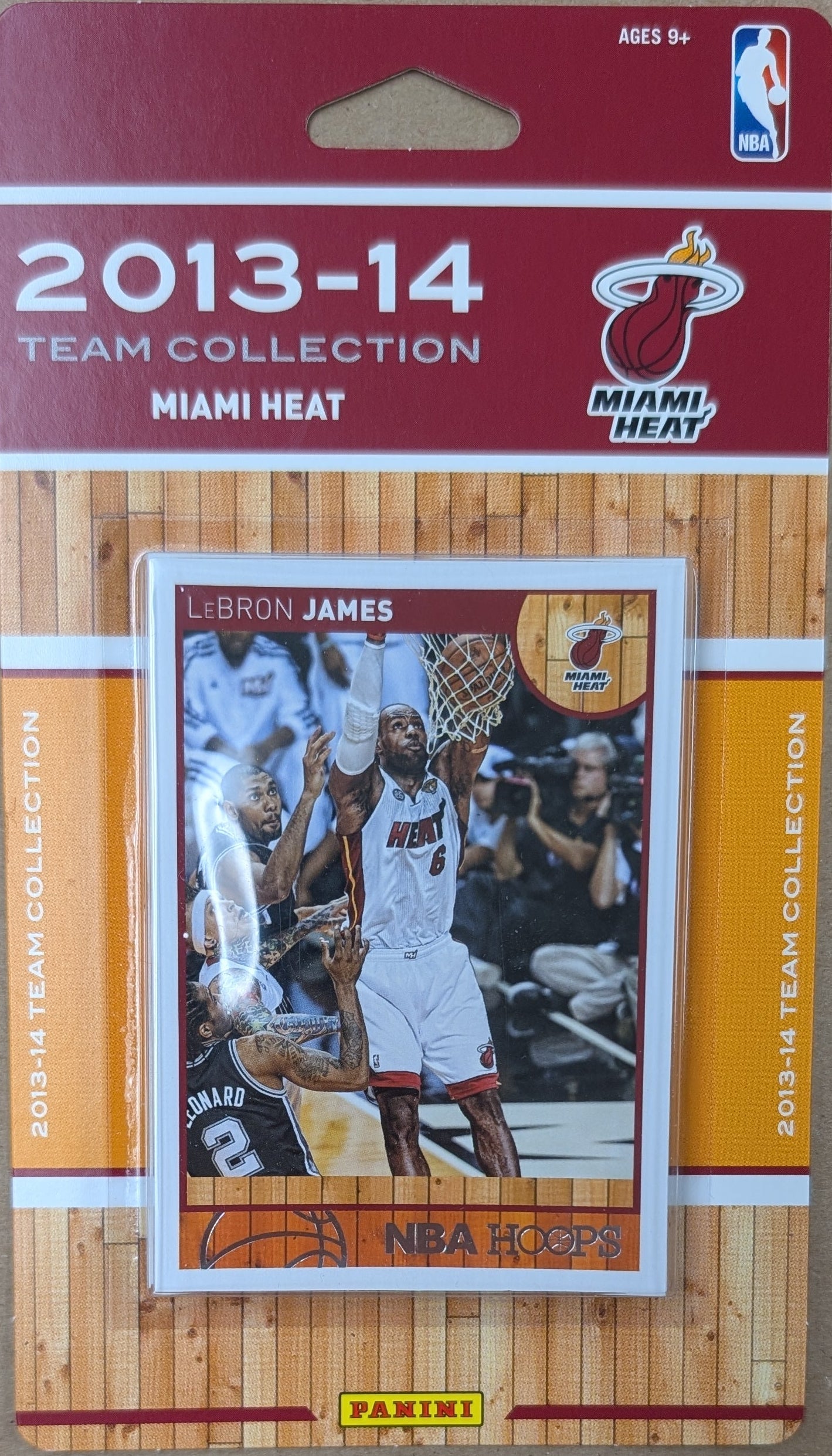 2013-14 NBA Hoops Factory Sealed Team Set Miami Heat LeBron James Dwayne Wade Chris Bosh