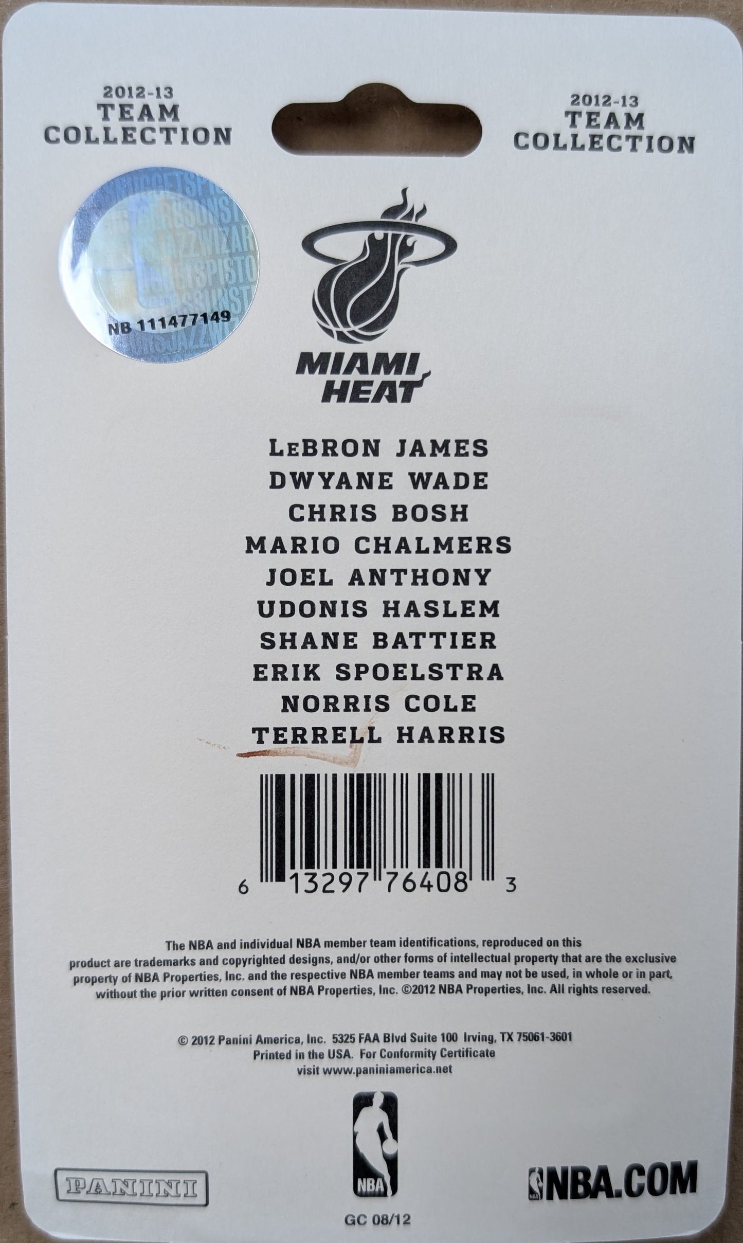 2012-13 NBA Hoops Factory Sealed Team Set Miami Heat LeBron James Dwayne Wade Chris Bosh